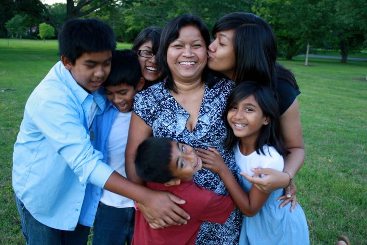 From left to right: Soban, Veasna, Soriya, Kang, Chandrea. Bottom right to left: Bopha, Aaron