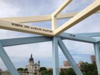 Crossing John Ashberry's Bridge in Minneapolis